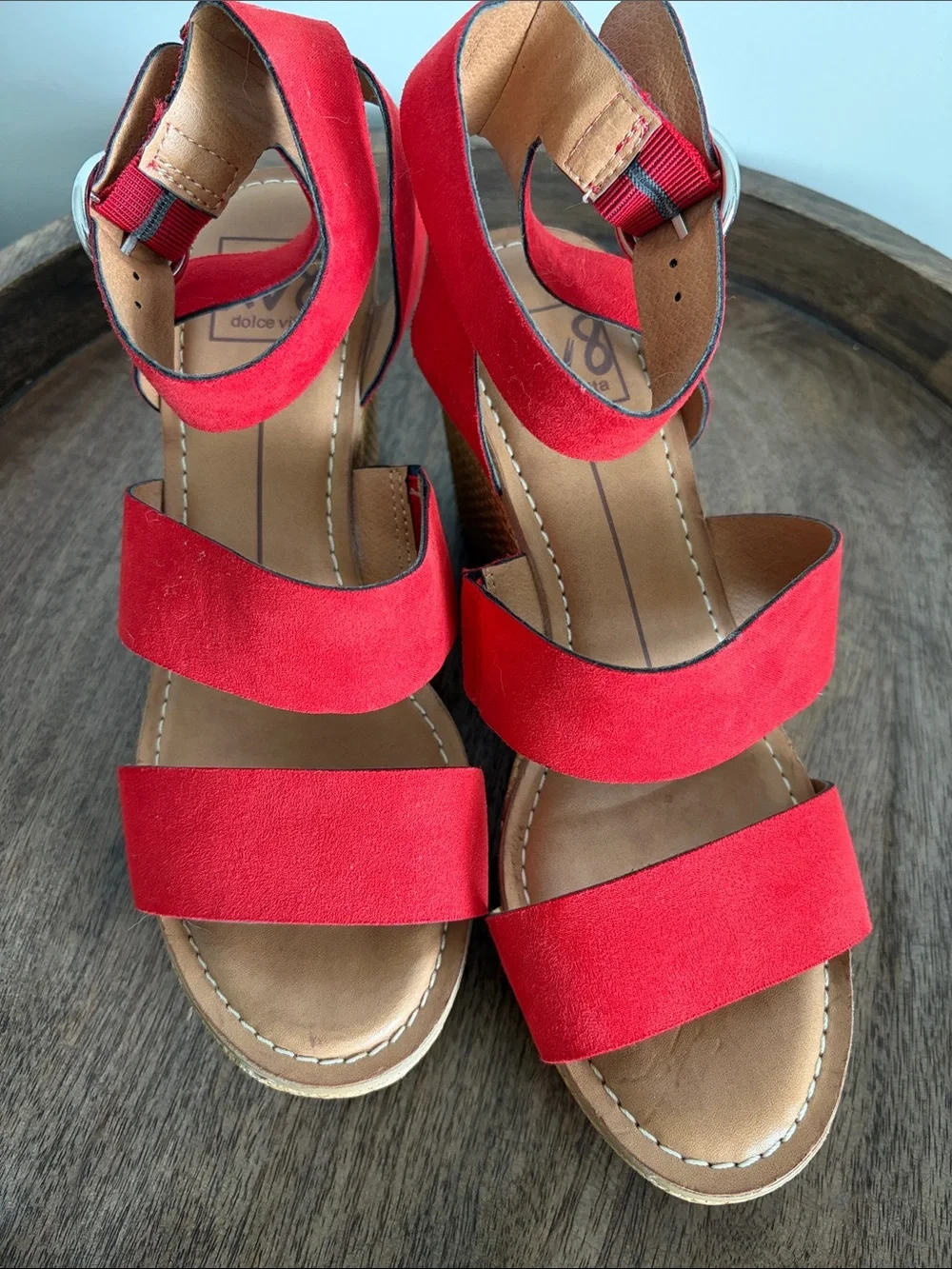 Dv8 Dolce Vita Red Wedge Sandals